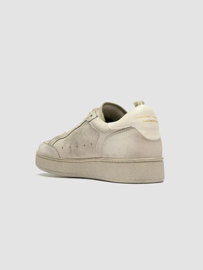 Women Officine Creative Footwear THE ANSWER 107 Off White Nubuck Low Top Sneakers Women Officine Creative Footwear THE ANSWER 107 Off White Nubuck Low Top Sneakers
