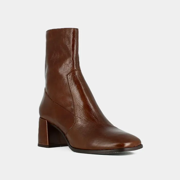 Women Ovaltoe Boots Brown JONAK Ankle Boots Lowboots