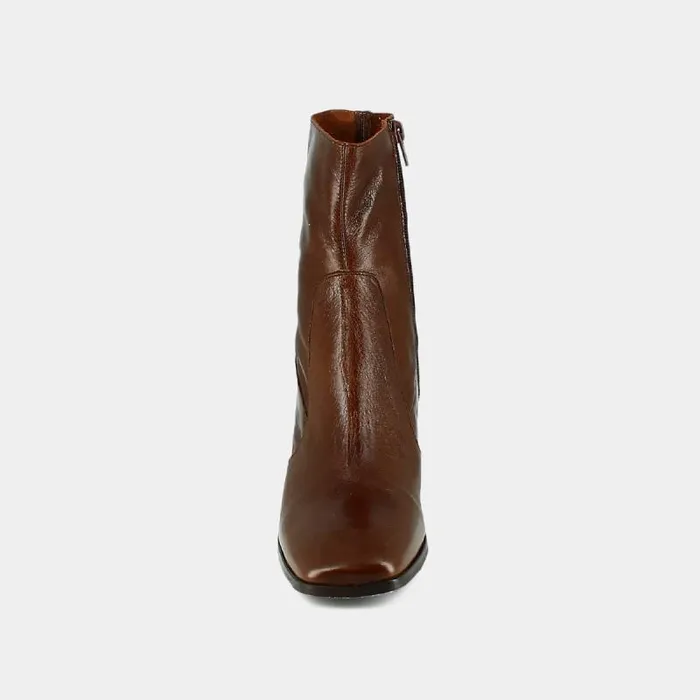 Women Ovaltoe Boots Brown JONAK Ankle Boots Lowboots