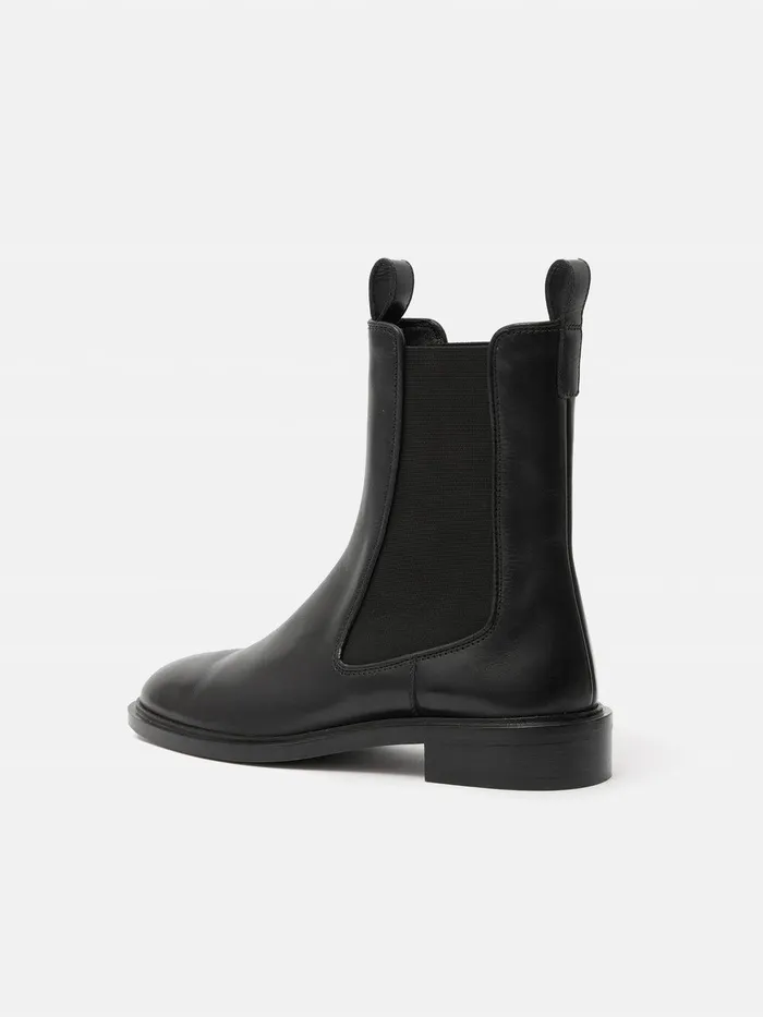 Women Pembridge Leather Chelsea Boot Black Jigsaw Boots