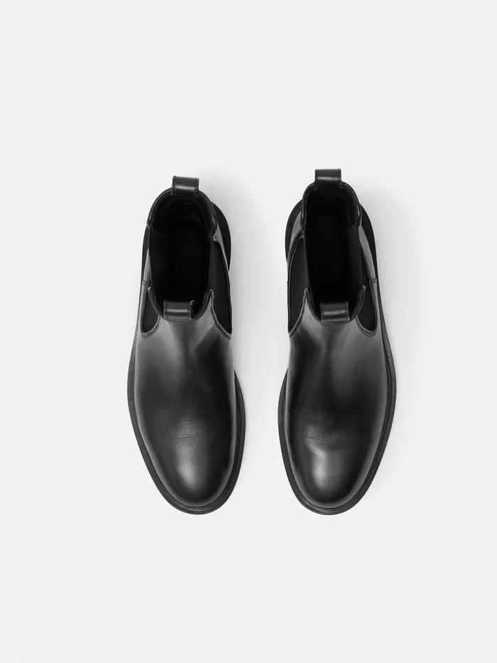 Women Pembridge Leather Chelsea Boot Black Jigsaw Boots