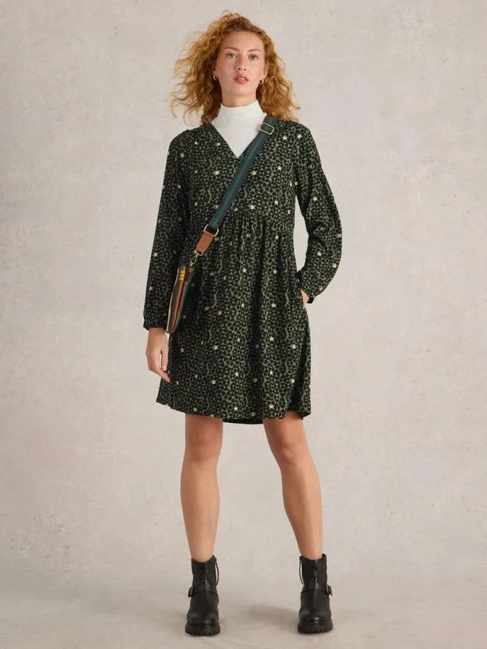 Women Penelope Dress Green Print White Stuff Dresses