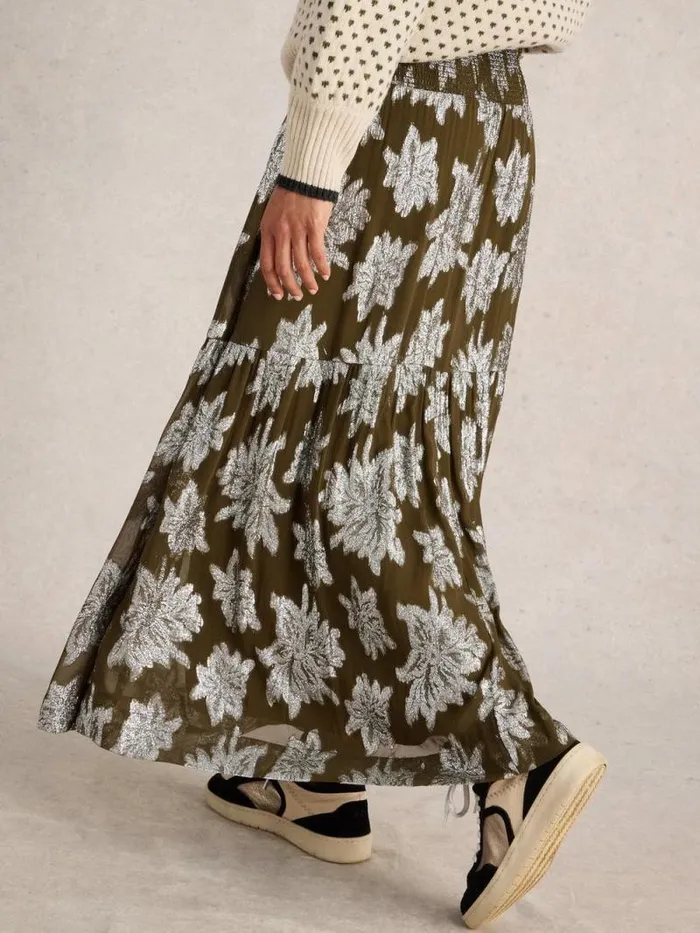 Women Phoebe Jacquard Maxi Skirt Green Multi White Stuff Skirts Women Phoebe Jacquard Maxi Skirt Green Multi White Stuff Skirts