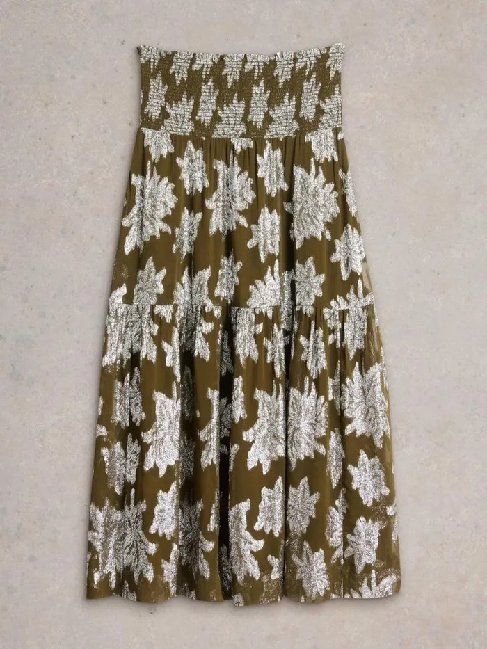 Women Phoebe Jacquard Maxi Skirt Green Multi White Stuff Skirts Women Phoebe Jacquard Maxi Skirt Green Multi White Stuff Skirts