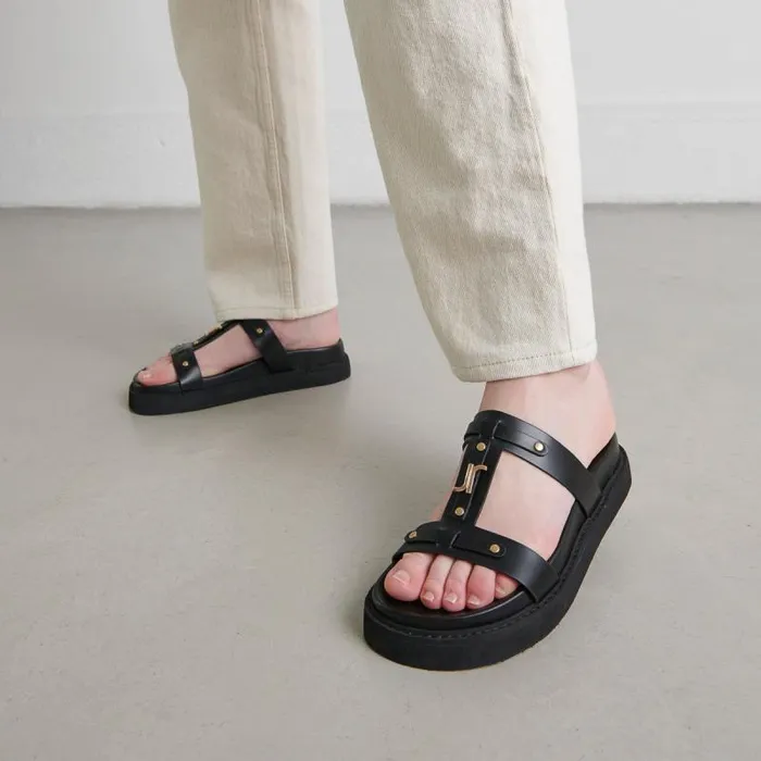 Women Platform Sandals Black JONAK Sandals