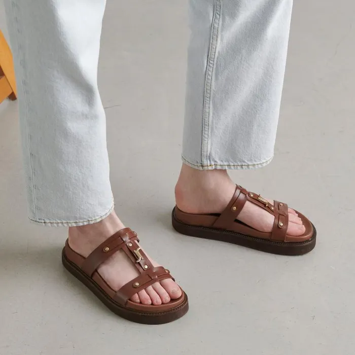 Women Platform Sandals Brown JONAK Sandals