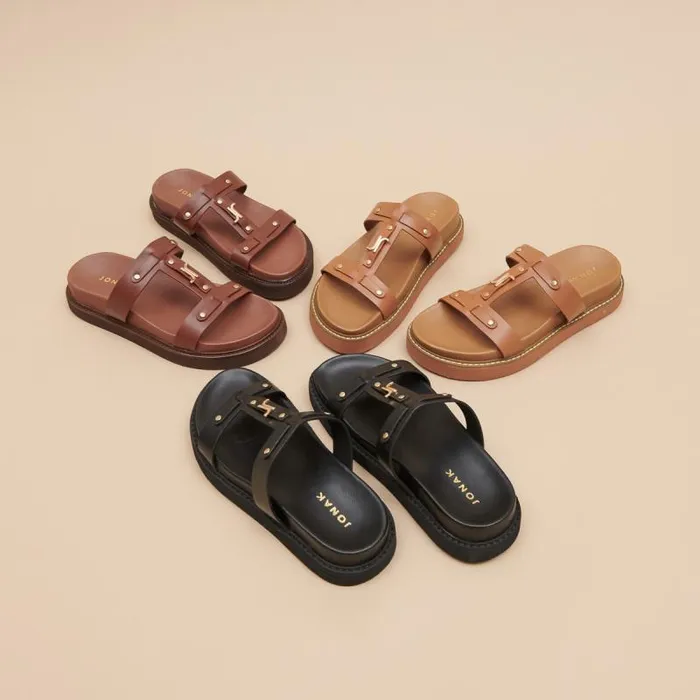 Women Platform Sandals Brown JONAK Sandals