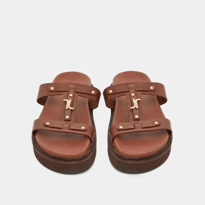 Women Platform Sandals Brown JONAK Sandals