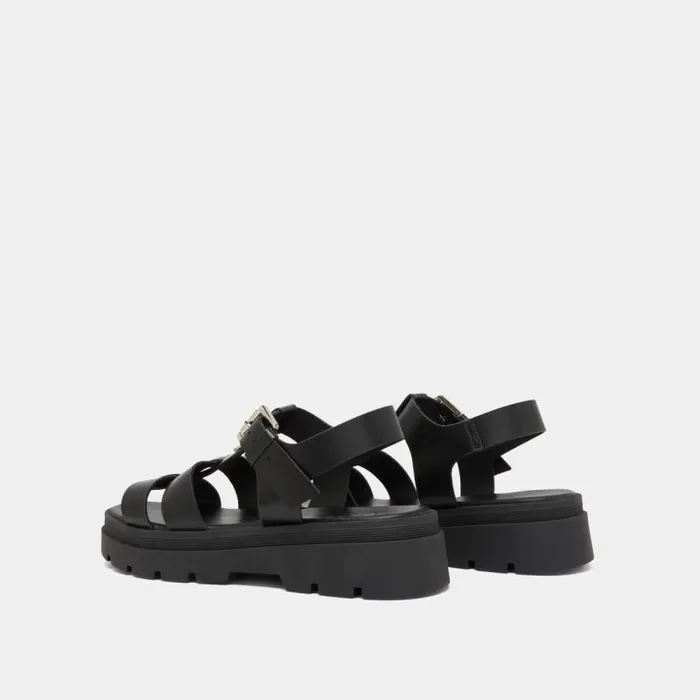 Women Platform Sandals With Monogram Black JONAK Sandals