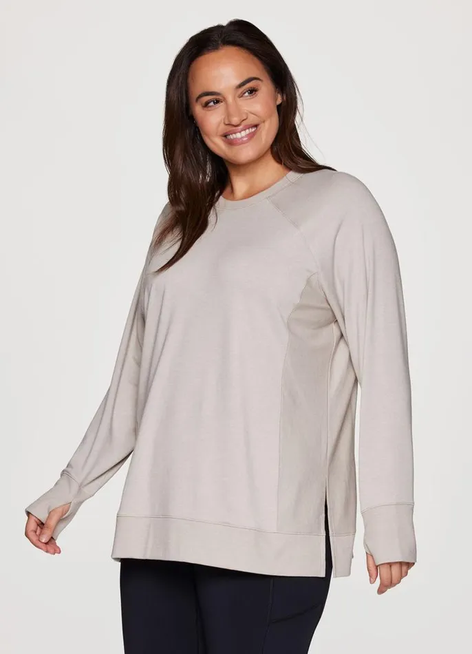 Women Plus Surrey Pullover II Light Beige RBX Active Long Sleeve