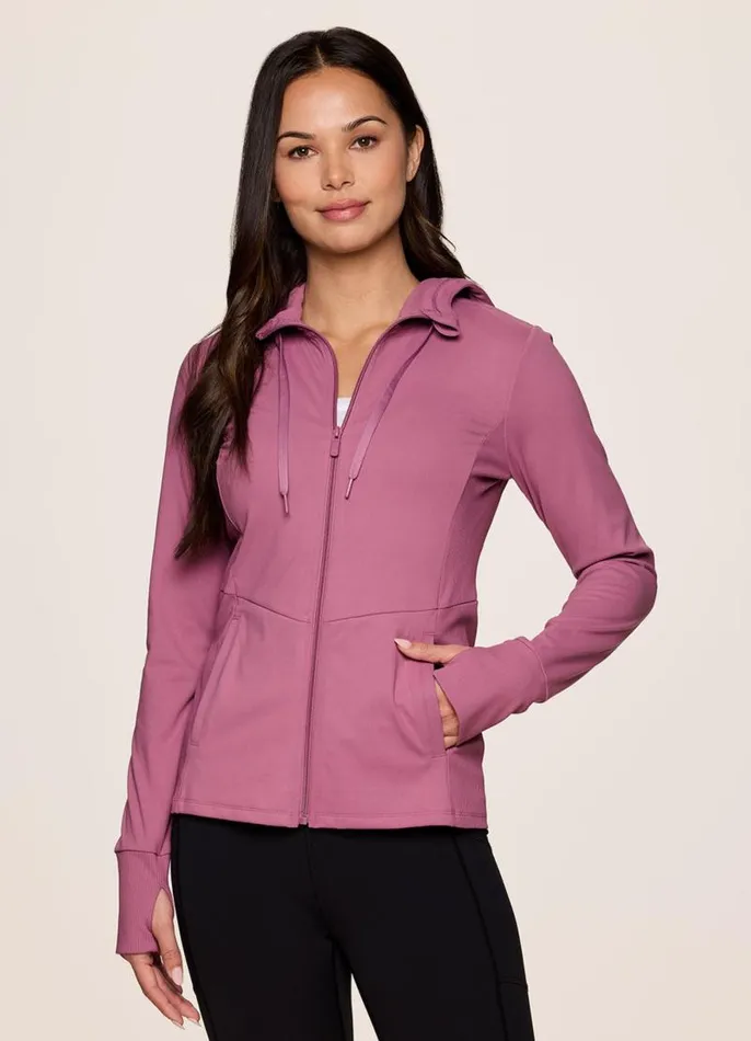Women Power Play Studio Jacket Dusty Rose RBX Active Jackets