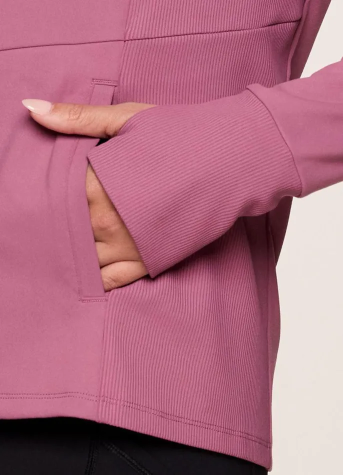 Women Power Play Studio Jacket Dusty Rose RBX Active Jackets
