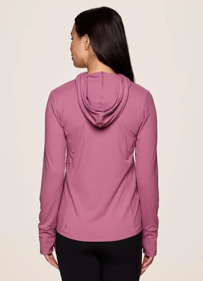 Women Power Play Studio Jacket Dusty Rose RBX Active Jackets