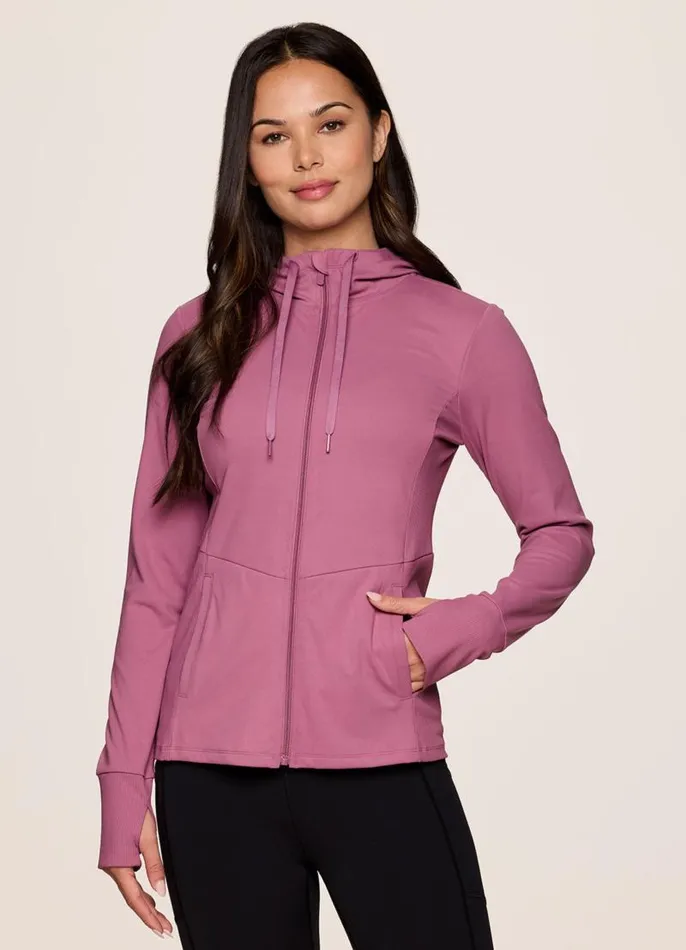 Women Power Play Studio Jacket Dusty Rose RBX Active Jackets
