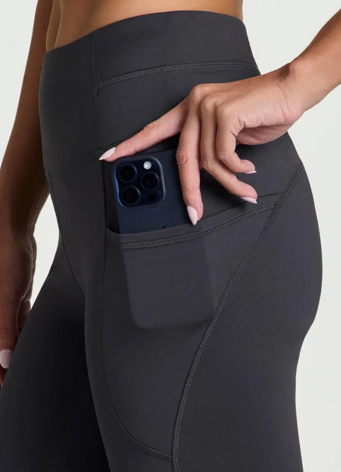 Women Prime Hit The Road Fleece Legging Charcoal RBX Active Leggings