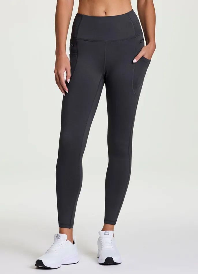Women Prime Hit The Road Fleece Legging Charcoal RBX Active Leggings