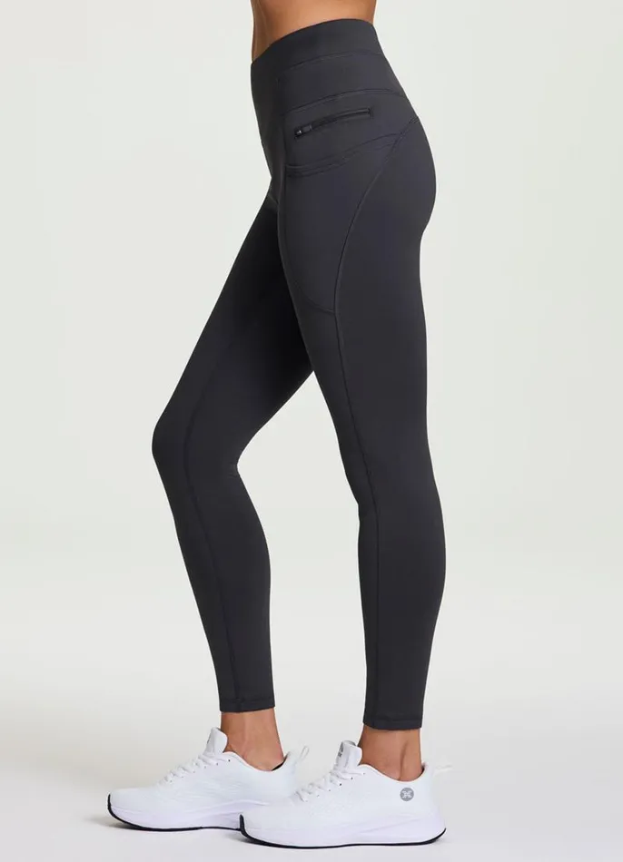 Women Prime Hit The Road Fleece Legging Charcoal RBX Active Leggings