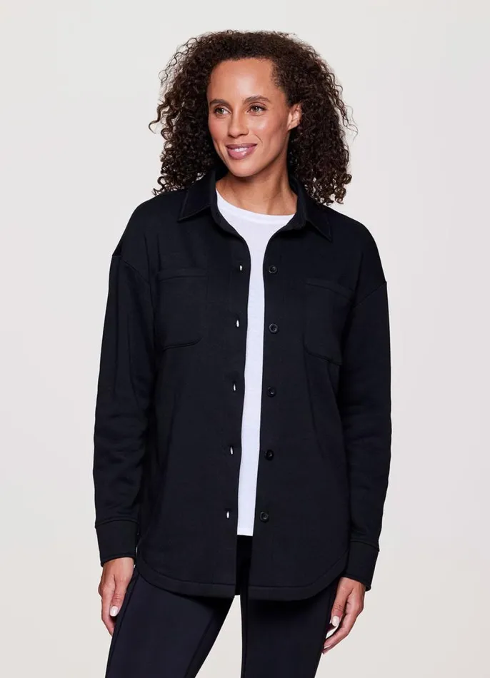 Women Prime Weekend Shirt Jacket Black RBX Active Sweatshirts