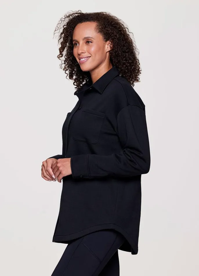 Women Prime Weekend Shirt Jacket Black RBX Active Sweatshirts