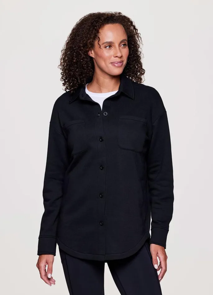 Women Prime Weekend Shirt Jacket Black RBX Active Sweatshirts