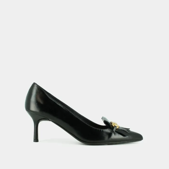 Women Pumps With Gold Bits Black JONAK Pumps