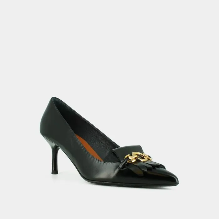 Women Pumps With Gold Bits Black JONAK Pumps