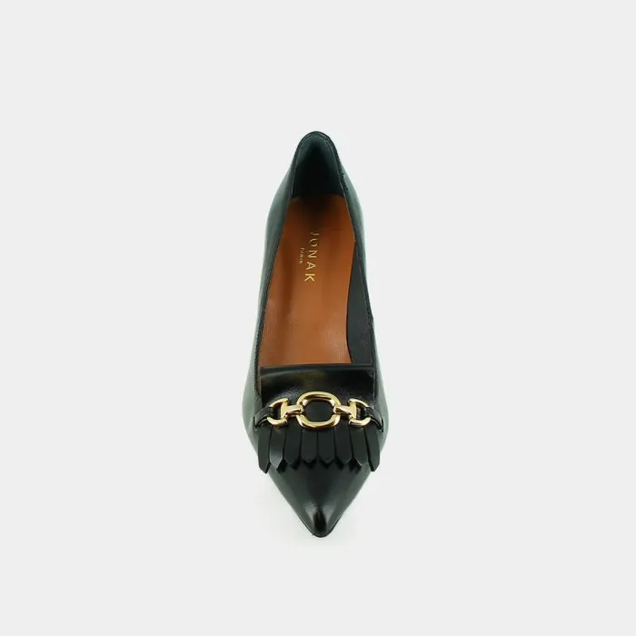 Women Pumps With Gold Bits Black JONAK Pumps