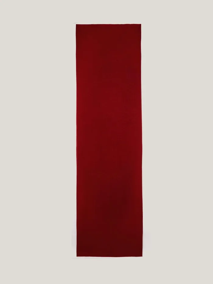 Women Pure Cashmere Blanket Scarf Red Jigsaw Ponchos and Scarves