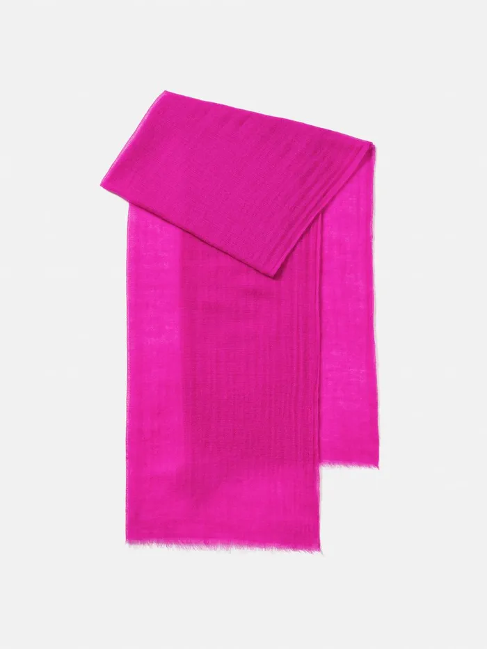 Women Pure Cashmere Gauze Scarf Pink Jigsaw Ponchos and Scarves