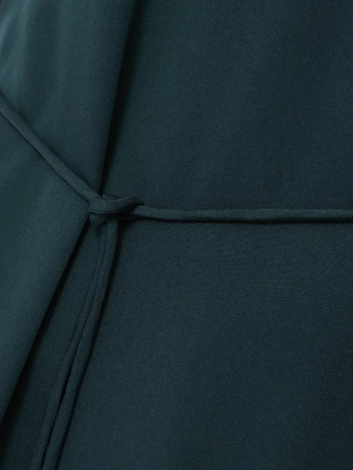 Women Pure Silk Drape Sleeve Dress Blue Jigsaw Party