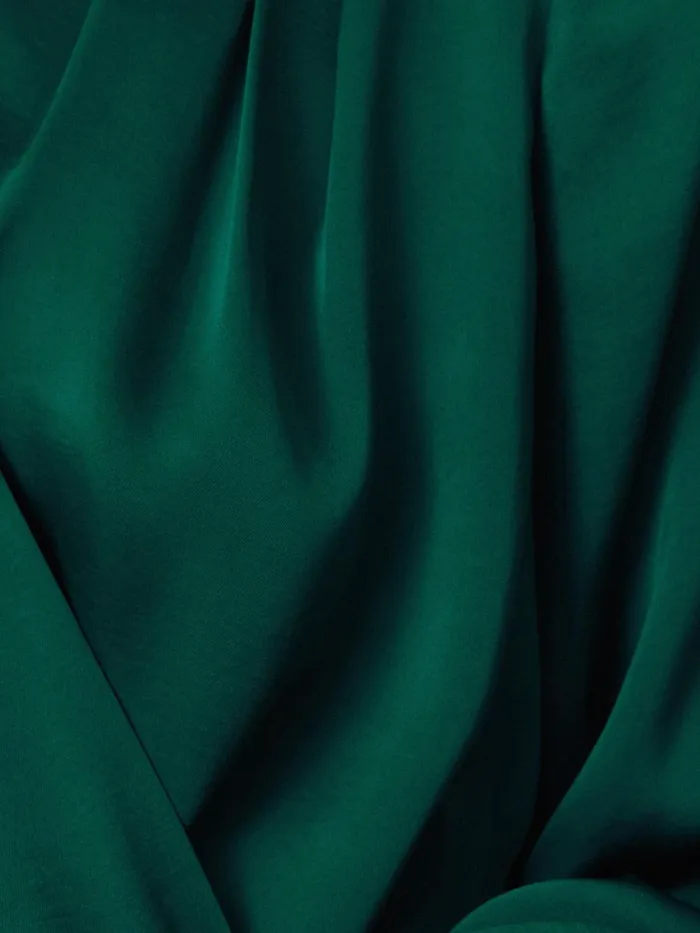 Women Recycled Satin Drape Wrap Top Green Jigsaw Shirts and Tops