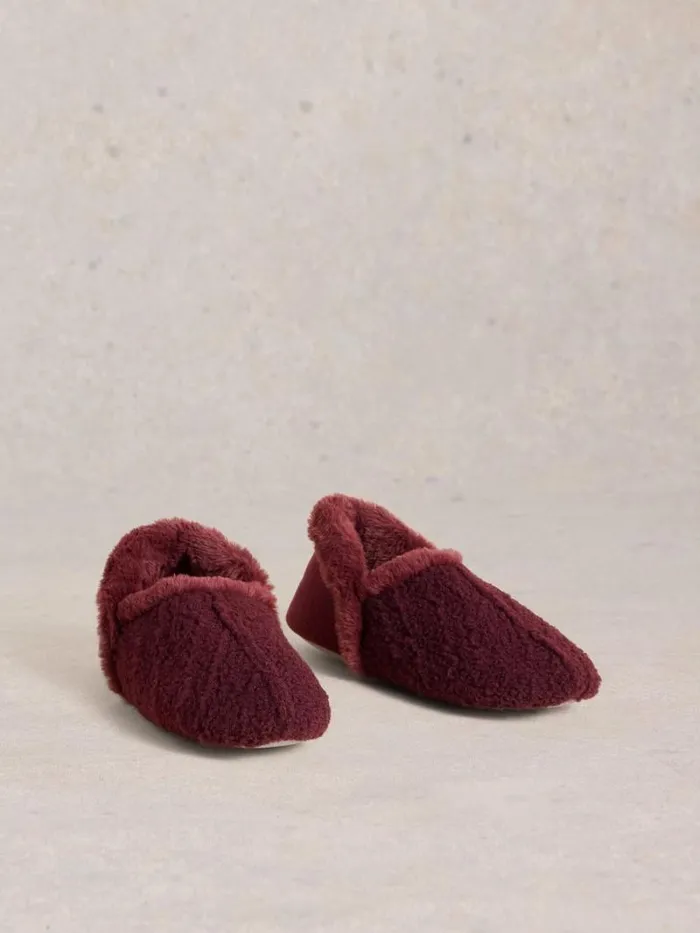 Women Reya Closed Back Slippers Dk Plum White Stuff Nightwear Women Reya Closed Back Slippers Dk Plum White Stuff Nightwear