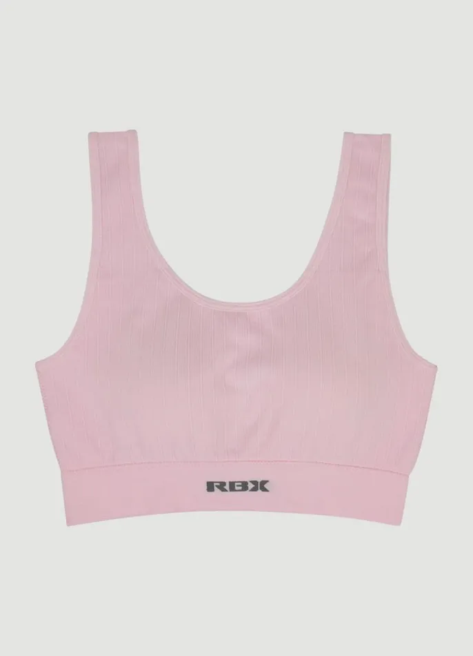 Women Rib Knit Bralette 2Pack Pinkblack RBX Active Intimates