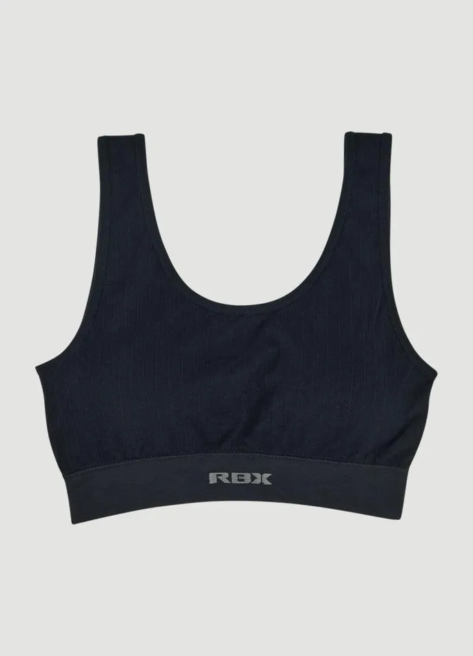 Women Rib Knit Bralette 2Pack Pinkblack RBX Active Intimates