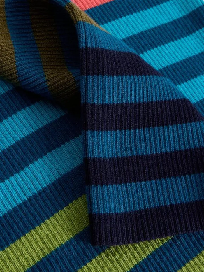 Women RIB STRIPED CREW NECK JUMPER Blue Multi White Stuff Knitwear Women RIB STRIPED CREW NECK JUMPER Blue Multi White Stuff Knitwear