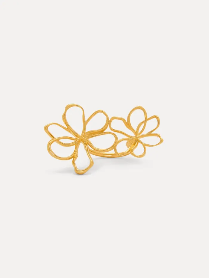 Women Rings Oscar De La Renta Threaded Flower Ring Gold Women Rings Oscar De La Renta Threaded Flower Ring Gold