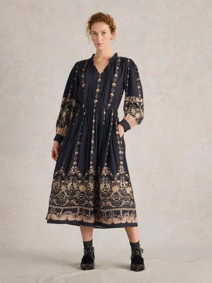 Women Robyn Embroidered Dress Black Multi White Stuff Dresses