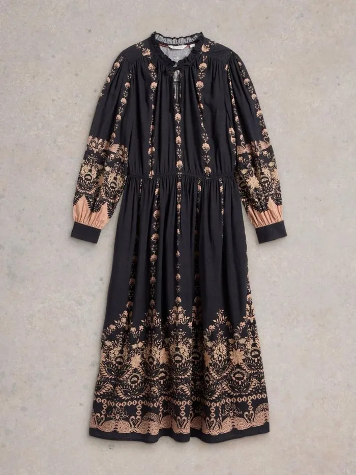 Women Robyn Embroidered Dress Black Multi White Stuff Dresses Women Robyn Embroidered Dress Black Multi White Stuff Dresses