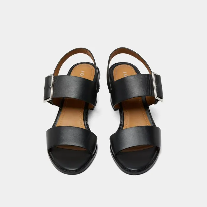 Women Sandals With Heels And Straps Black JONAK Sandals