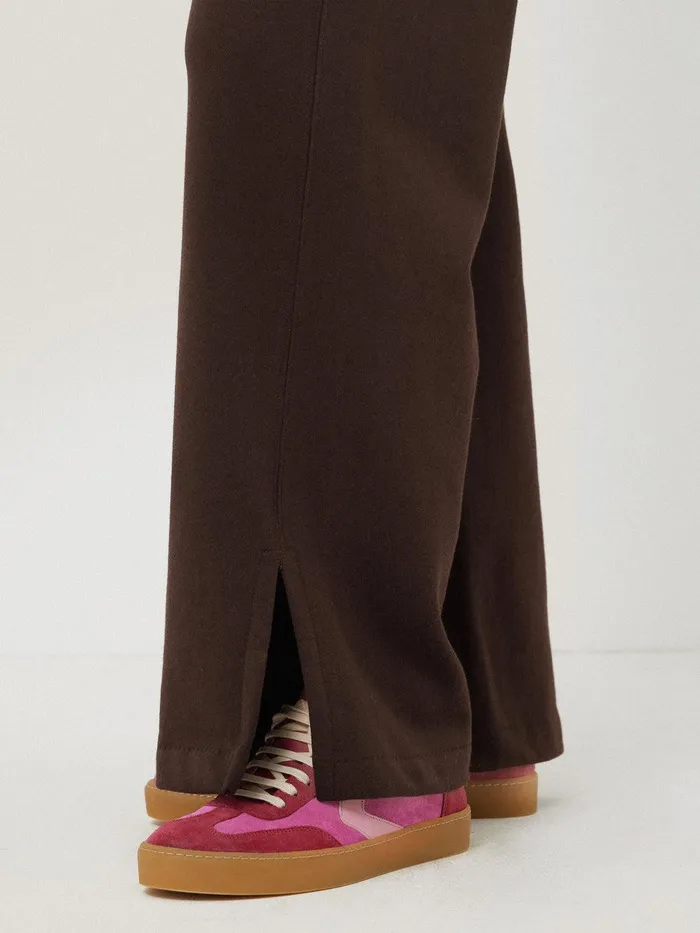 Women Satin Waistband Jersey Joggers Chocolate Jigsaw Pyjamas and Loungewear
