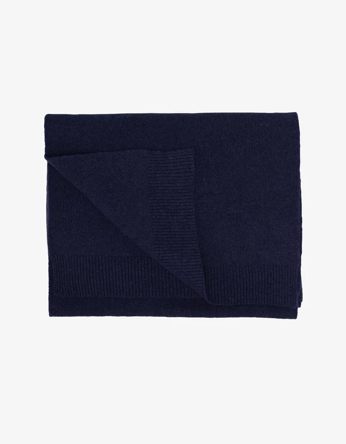 Women Scarves Colorfulstandard Merino Wool Scarf 8211 Navy Blue