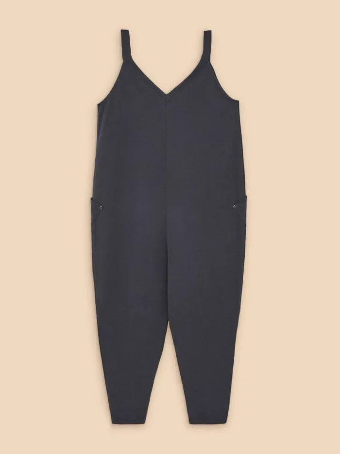 Women Selina Jersey Jumpsuit Charcoal Grey White Stuff Dresses
