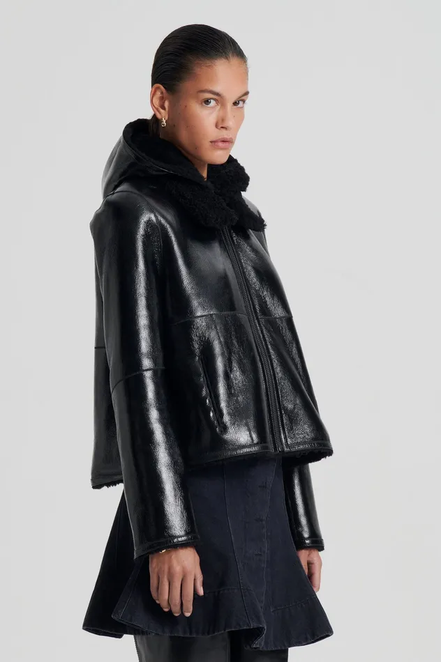 Women SHEARLING JACKET BLACKBLACK Jackets Scanlan Theodore
