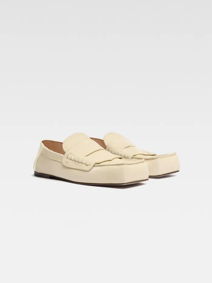 Women Shoes JACQUEMUS The Carr Loafers Pale Yellow Women Shoes JACQUEMUS The Carr Loafers Pale Yellow