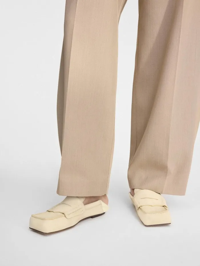 Women Shoes JACQUEMUS The Carr Loafers Pale Yellow Women Shoes JACQUEMUS The Carr Loafers Pale Yellow