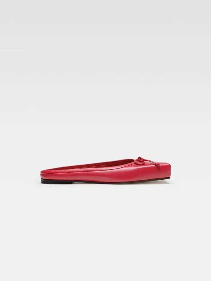 Women Shoes JACQUEMUS The Flat Ballet Mules Red