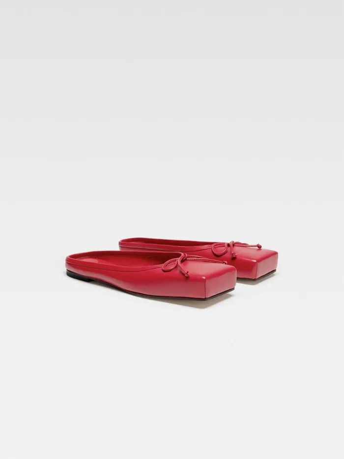 Women Shoes JACQUEMUS The Flat Ballet Mules Red