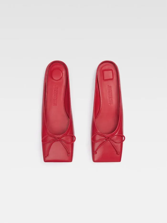 Women Shoes JACQUEMUS The Flat Ballet Mules Red