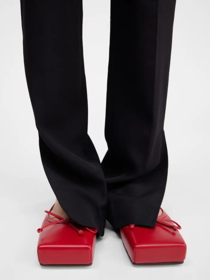 Women Shoes JACQUEMUS The Flat Ballet Mules Red