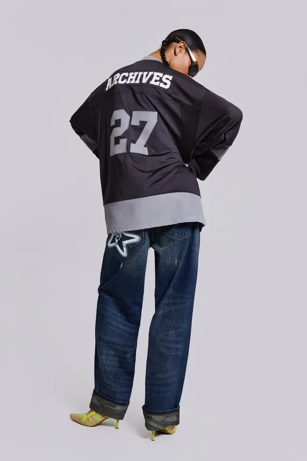 Women Shop Jaded Archive Diamante Football Shirt Tops Jaded London Women Shop Jaded Archive Diamante Football Shirt Tops Jaded London